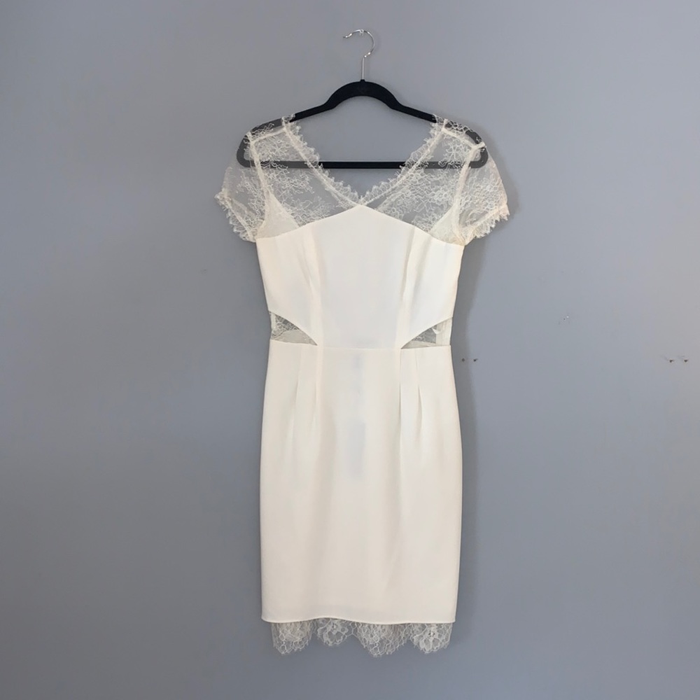 BCBG MaxAzria Nel Lace Dress White Size 4